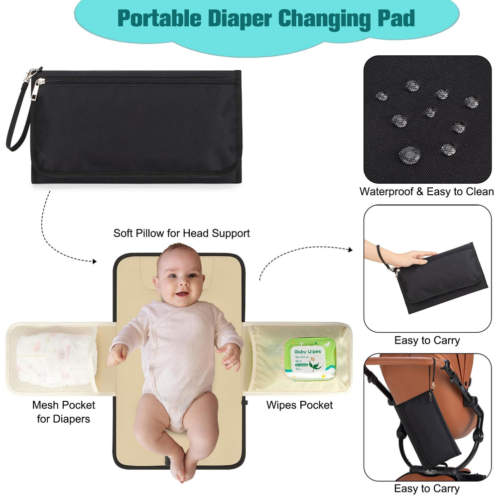 BAGPARKK diaper bag backpack stroller straps enable hands-free errands.