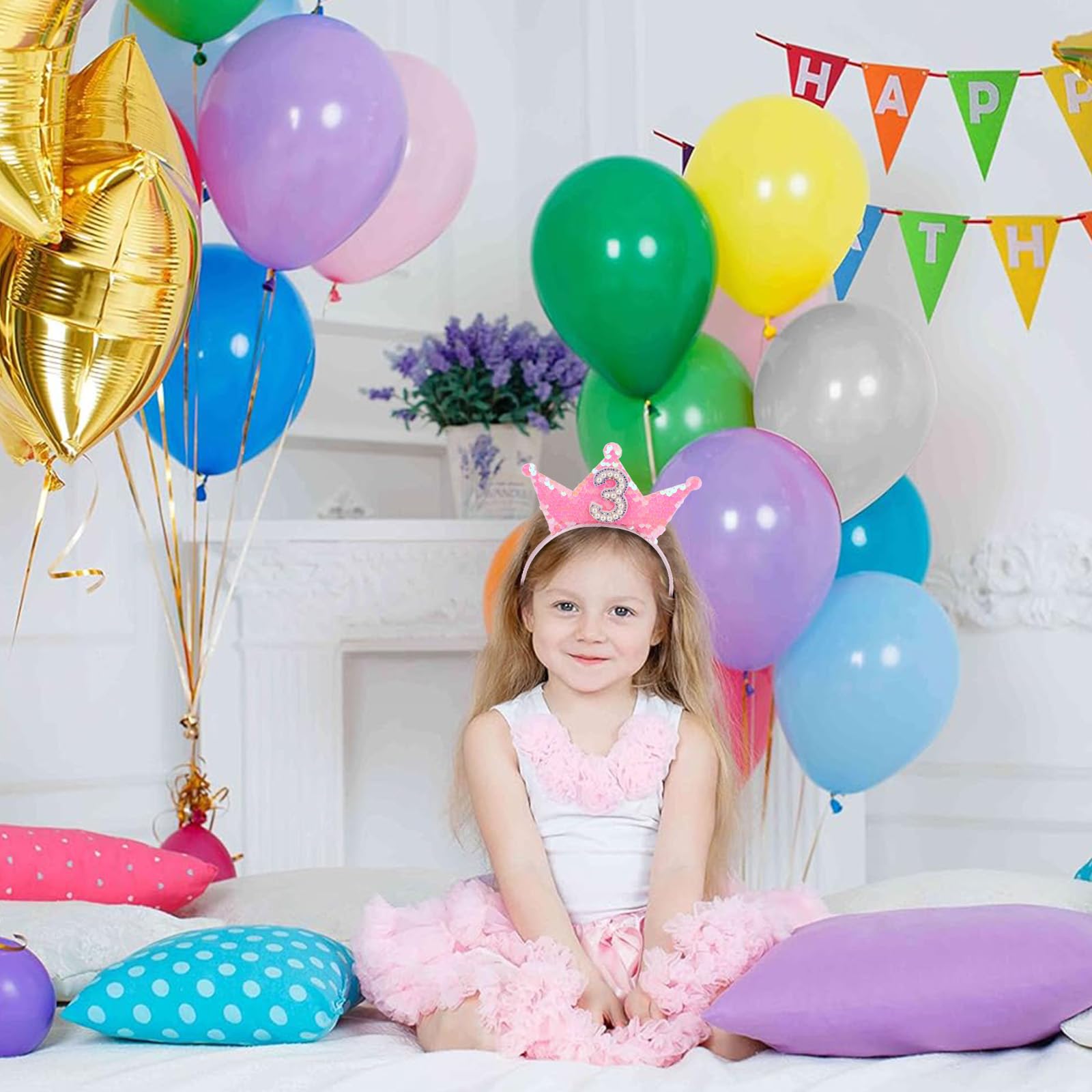 BAHABY diameter five-inch headband fits 3-year-olds