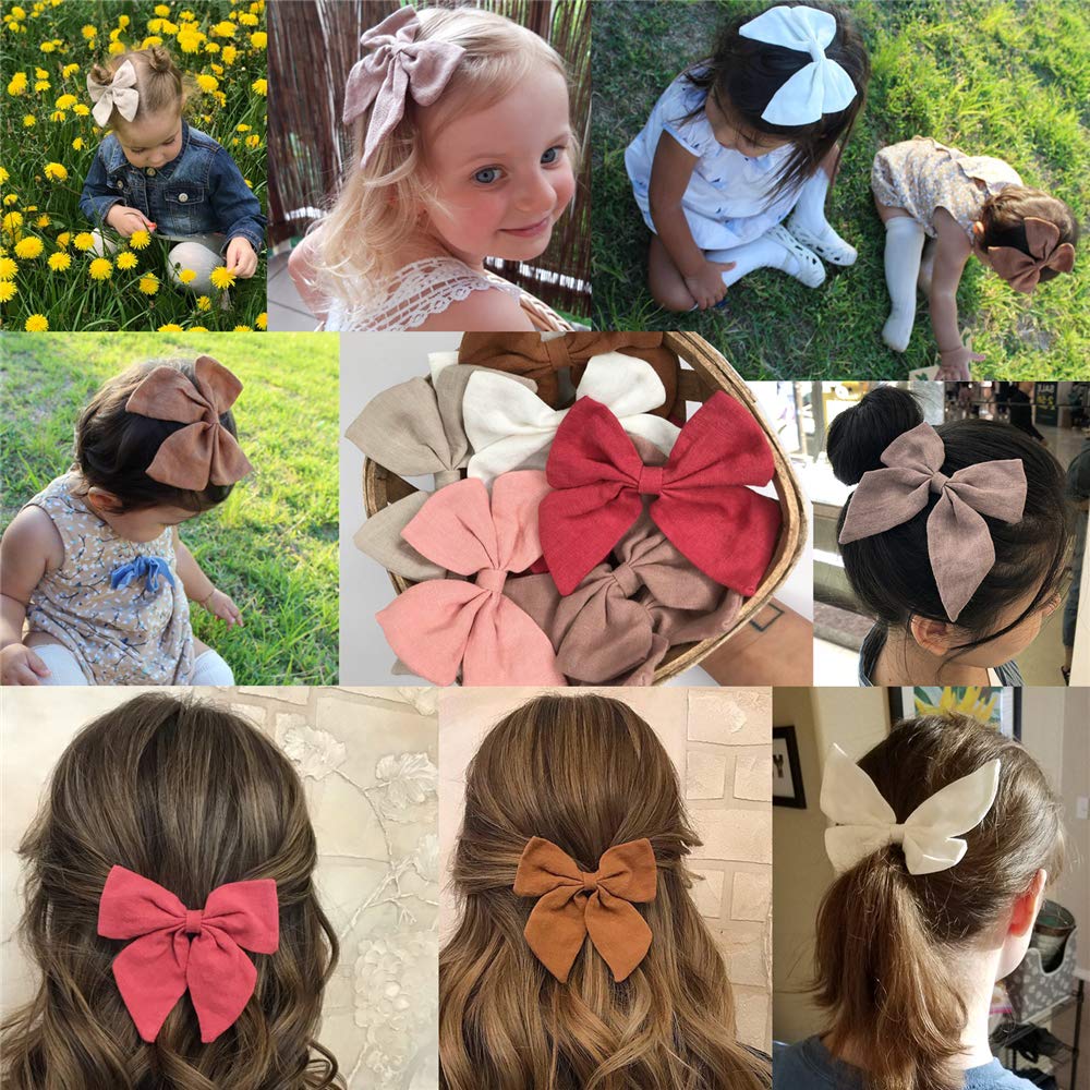 Bailey Original Linen Bow Clip navy versatile styling option