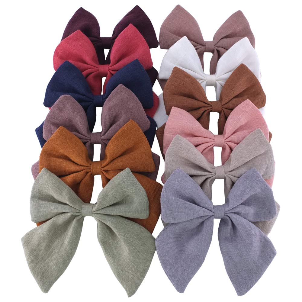 Bailey Original Linen Bow Clip in white for daily wear and family photos