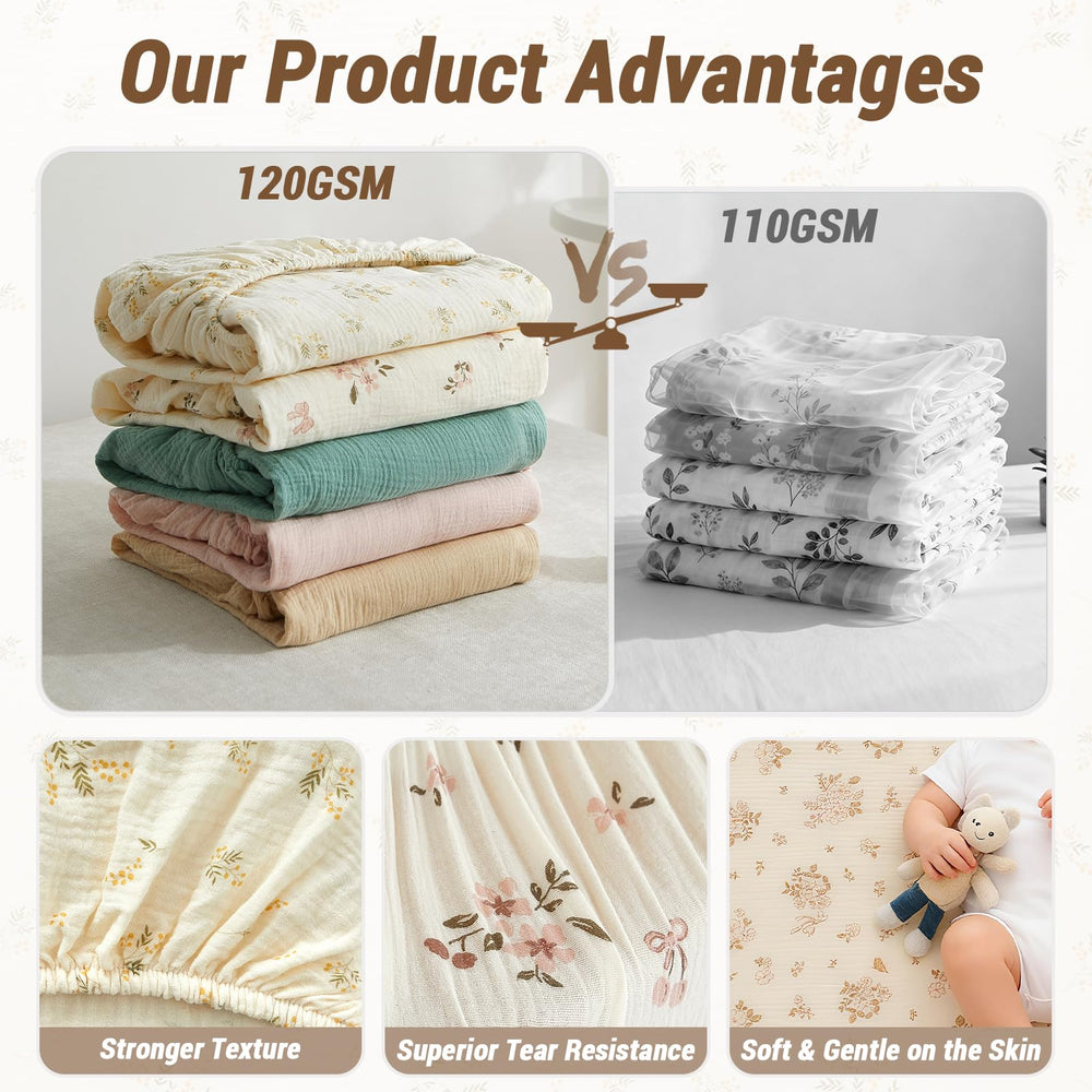 Bailix gift-ready crib sheets complement any nursery theme.
