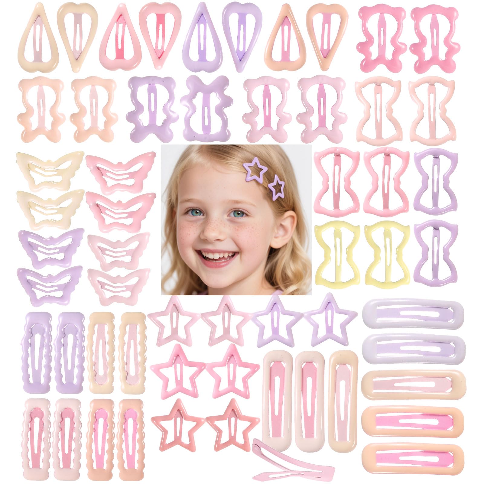 BAISEN hair clips stars for girls add playful sparkle for daily outfits