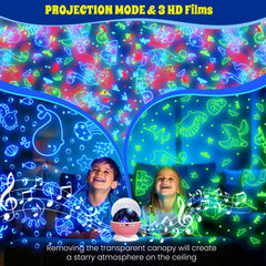 BAISIQILB Kids Star Night Light 360° rotation projection across ceiling