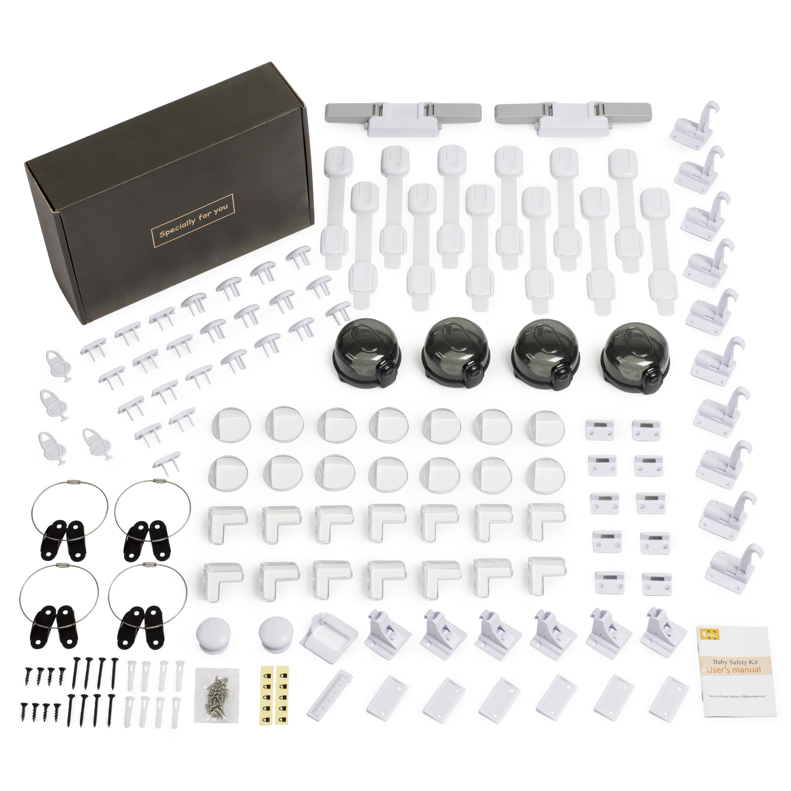 Baitiny Baby Proof Kit cabinet locks keep cabinets child-safe.