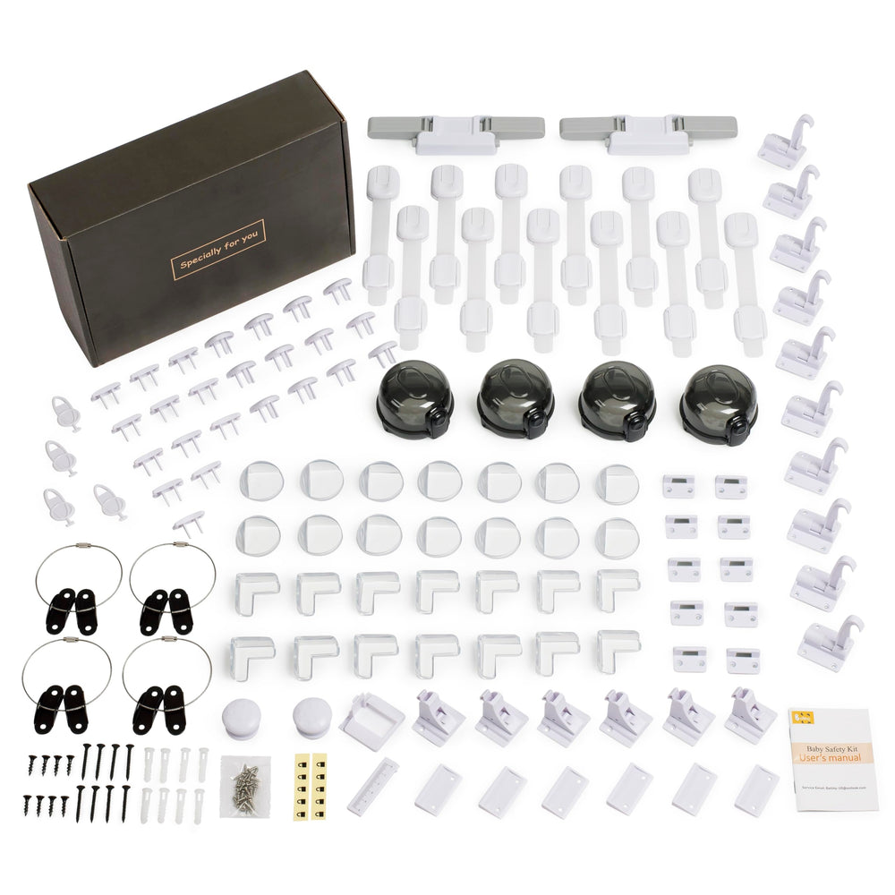 Baitiny Baby Proof Kit cabinet locks keep cabinets child-safe.