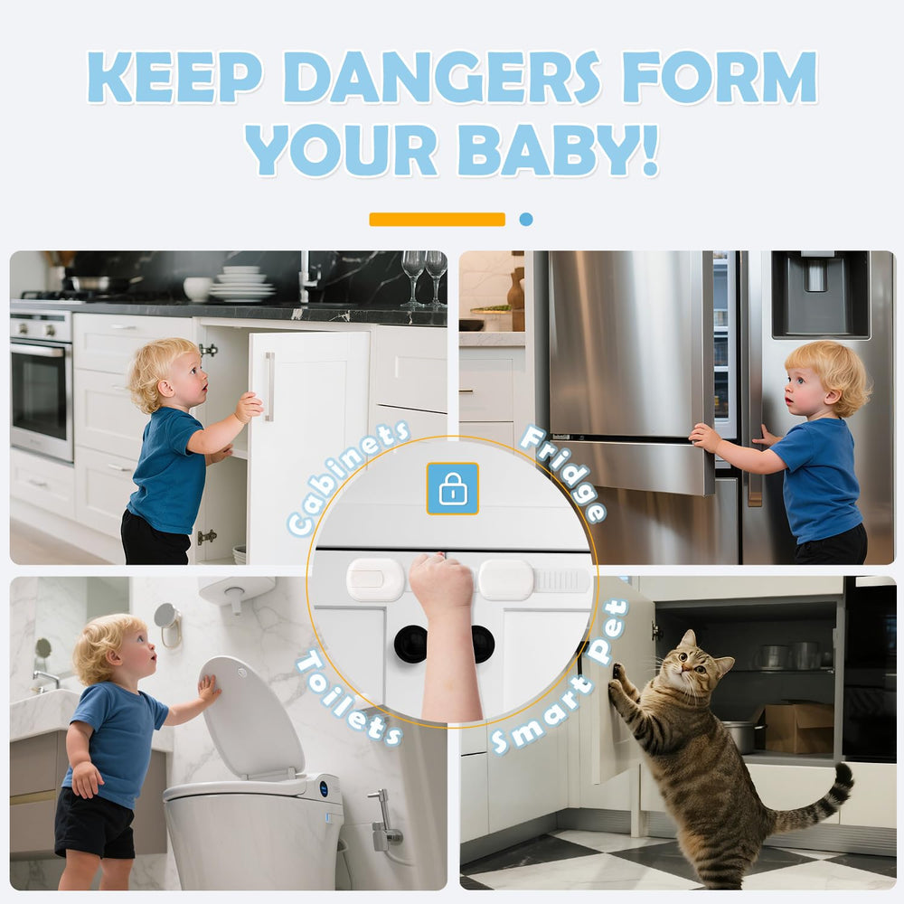 Baitiny baby safety strap lock on drawer shows tool-free installation