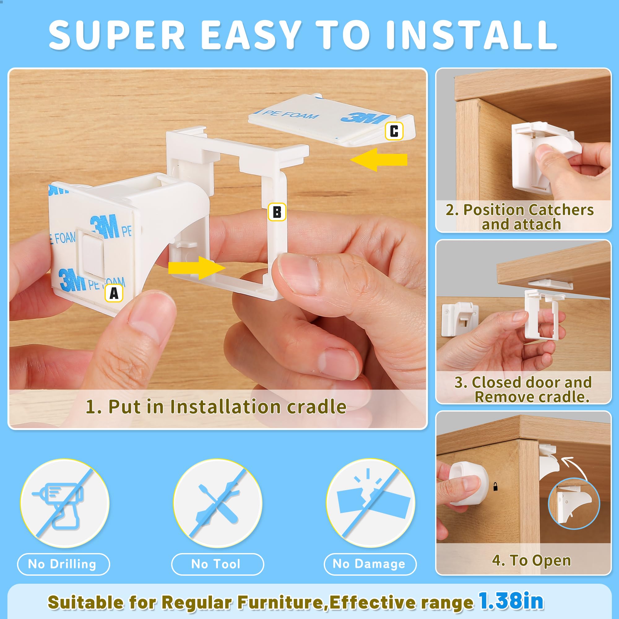 Baitiny long-lasting removable locks with heat removal method.