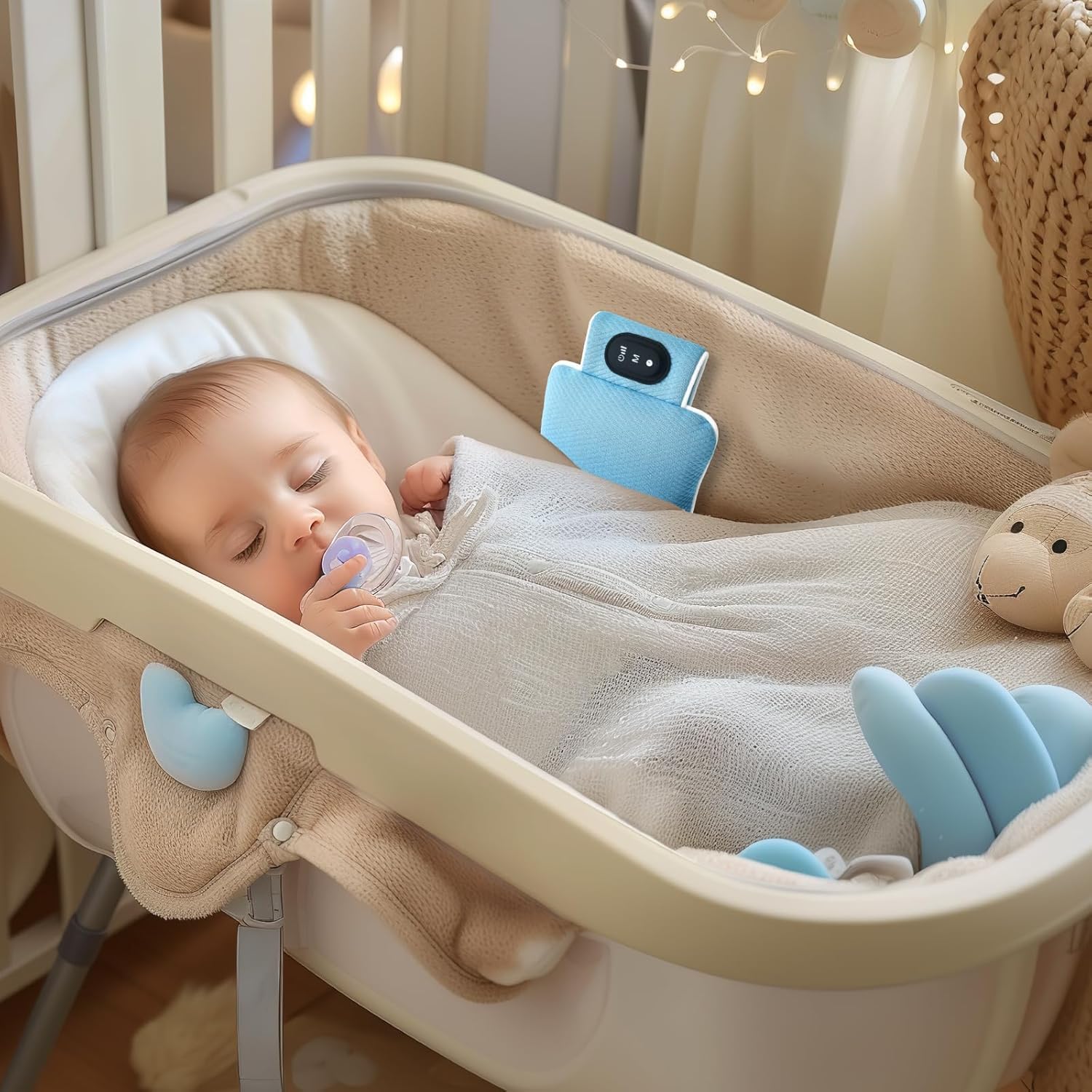 Bakeling Baby Vibrating Soother in stroller supports calm on the go.