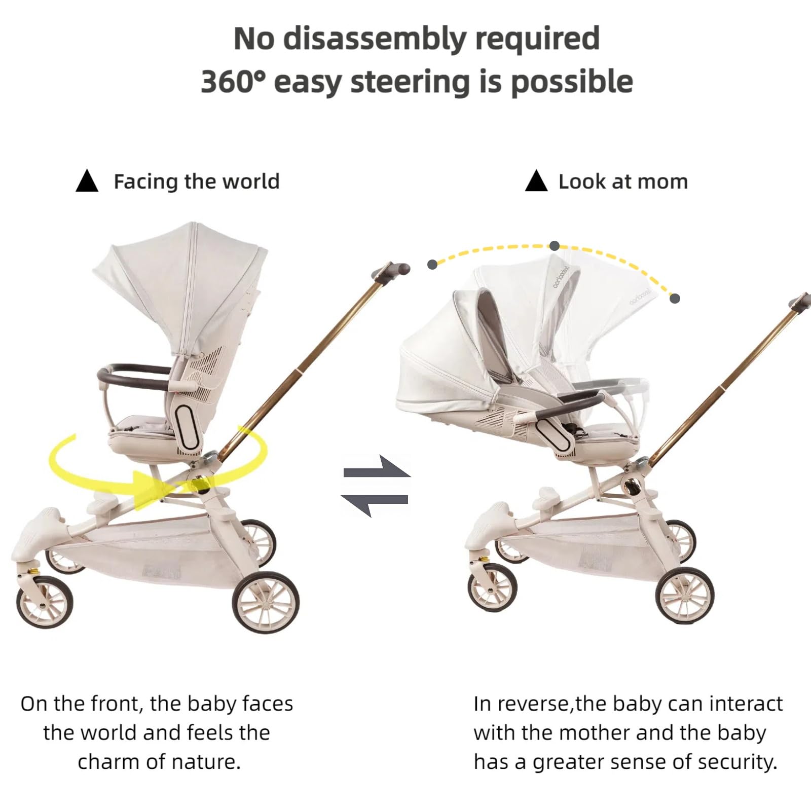 BAKISU airplane-friendly travel stroller wagon ready for busy terminals.