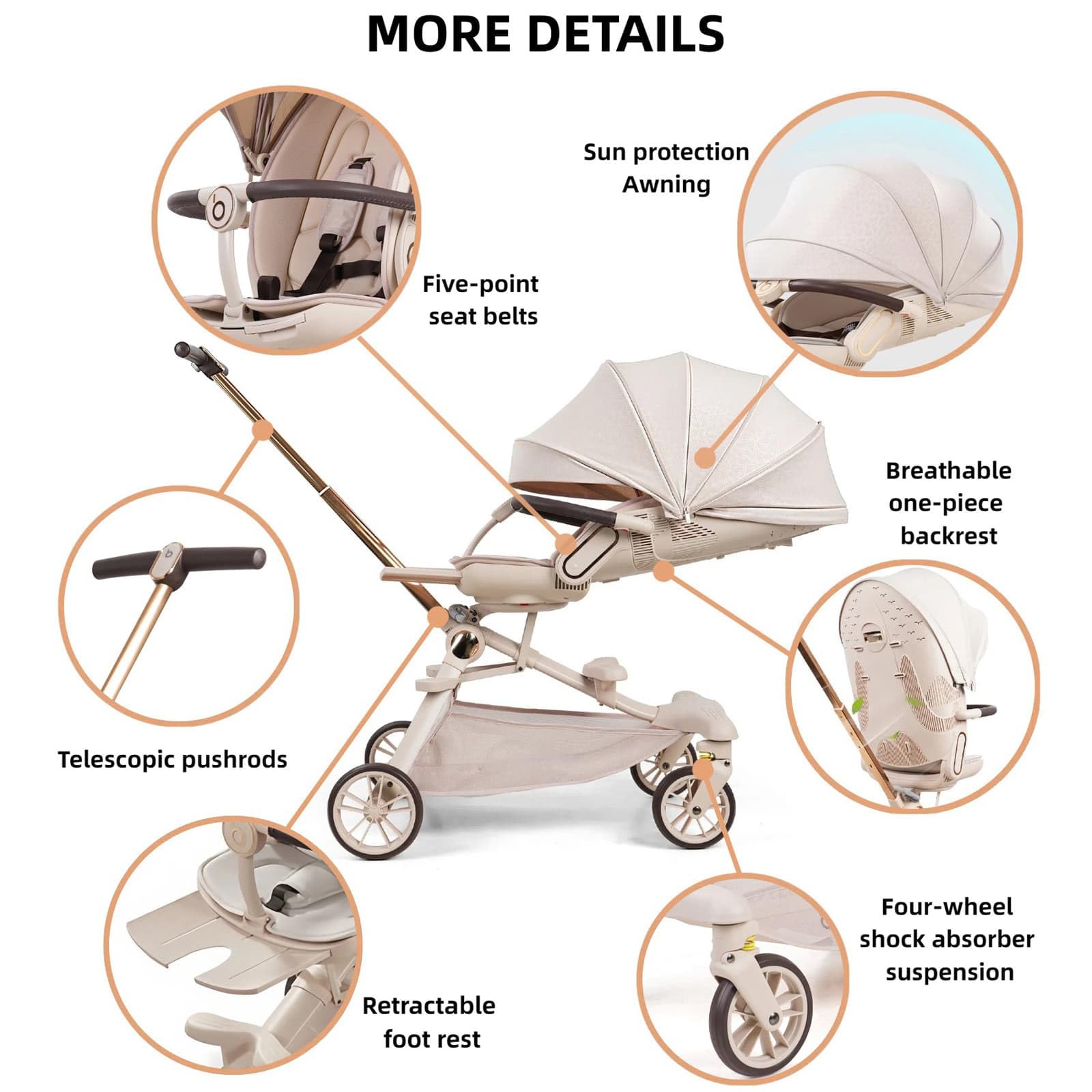 BAKISU wheels and traction provide stability on various surfaces.
