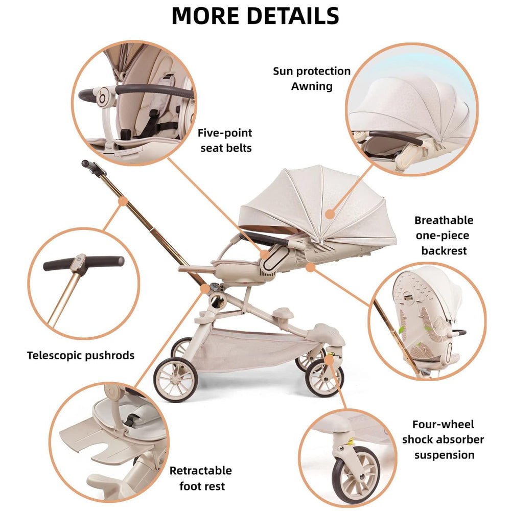 BAKISU wheels and traction provide stability on various surfaces.