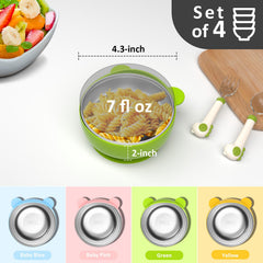 Bakpoco 2-in-1 bowl with removable silicone suction for versatile use.