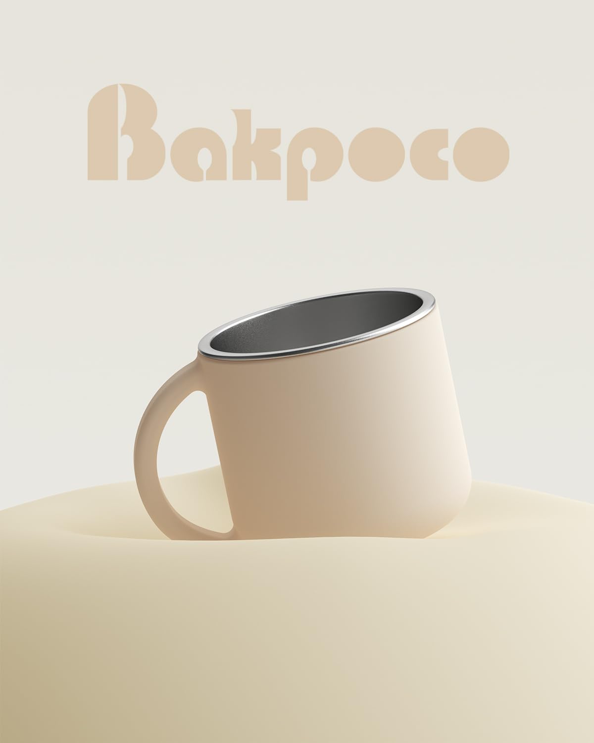 Bakpoco blush-beige 2-in-1 set designed for BLW and self-feeding.