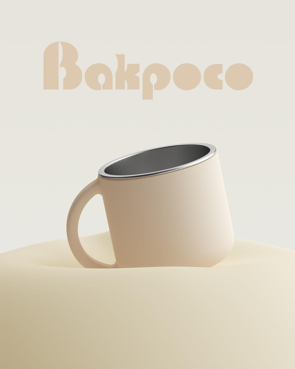 Bakpoco blush-beige 2-in-1 set designed for BLW and self-feeding.