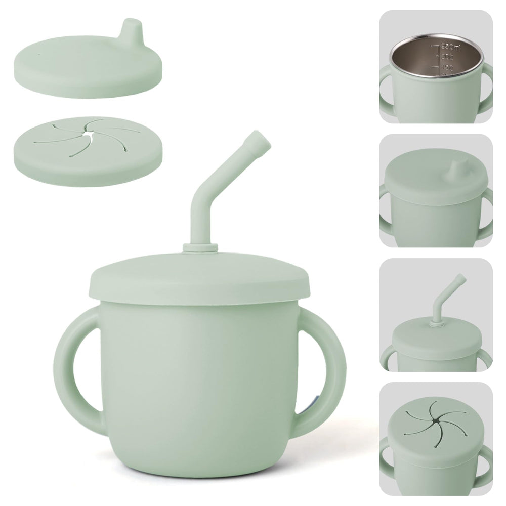 Bakpoco 4-in-1 cup inner-wall close-up shows odor-resistant stainless steel for easy cleaning.