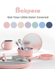 Bakpoco BPA-free stainless steel plate prevents odor transfer and stains