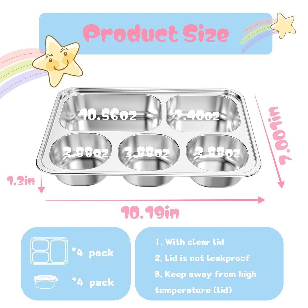 Bakpoco compact rectangular plate is ideal for meals on the go.