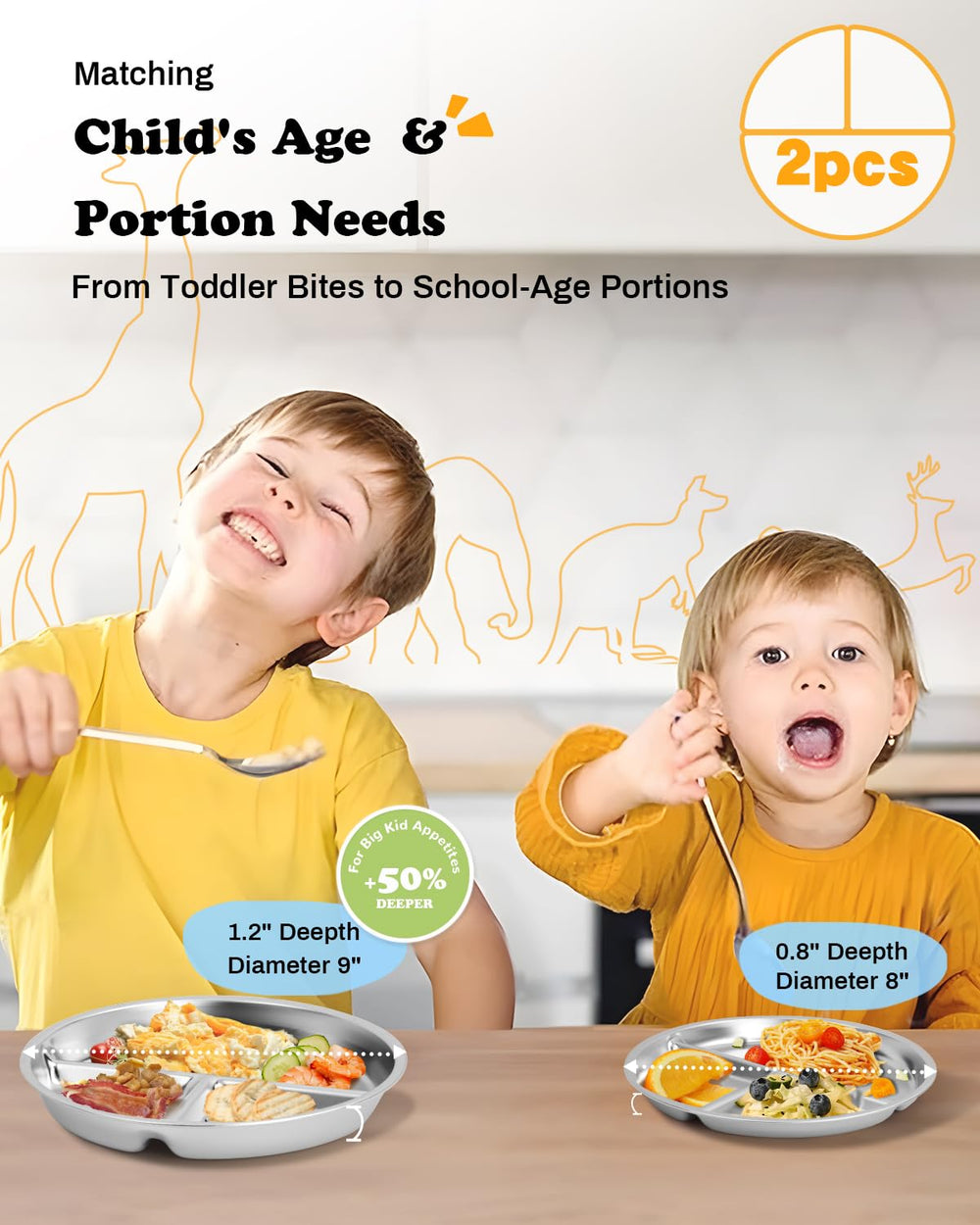 Bakpoco kid plate non-toxic and BPA-free, perfect for everyday meals.