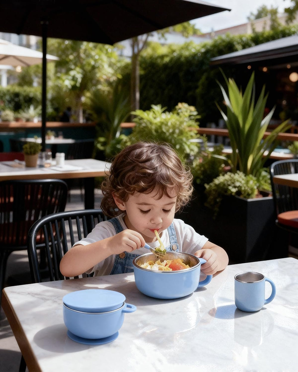 Bakpoco Kids Dinnerware complete set in Sage blends style with practicality