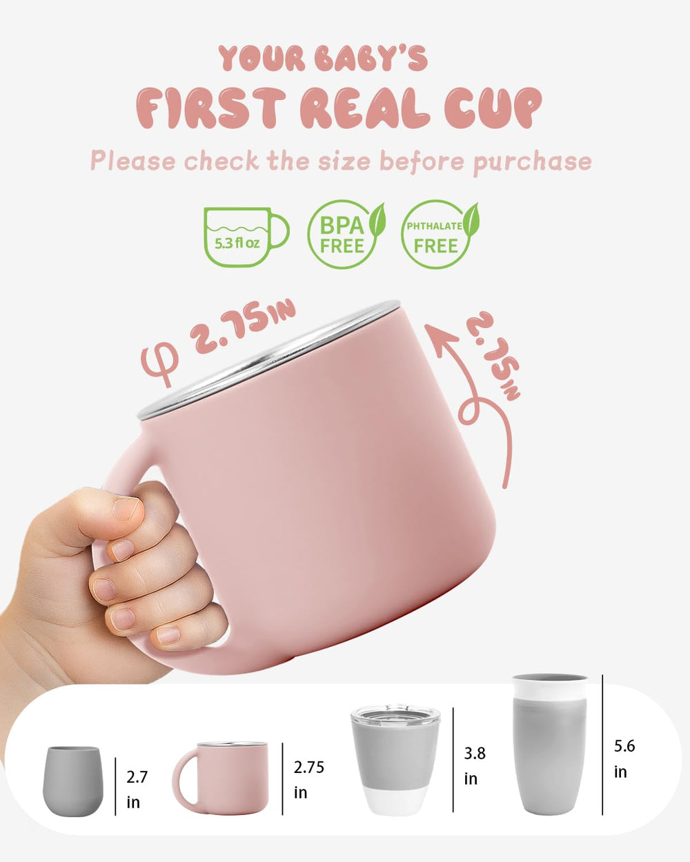 Bakpoco stainless steel core cup closeup showing durable, odor-free sipping potential.