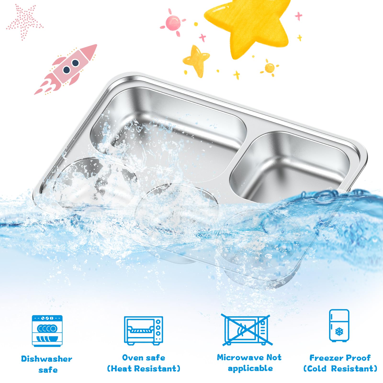 Bakpoco plate is oven and dishwasher safe for easy cleanup after busy days