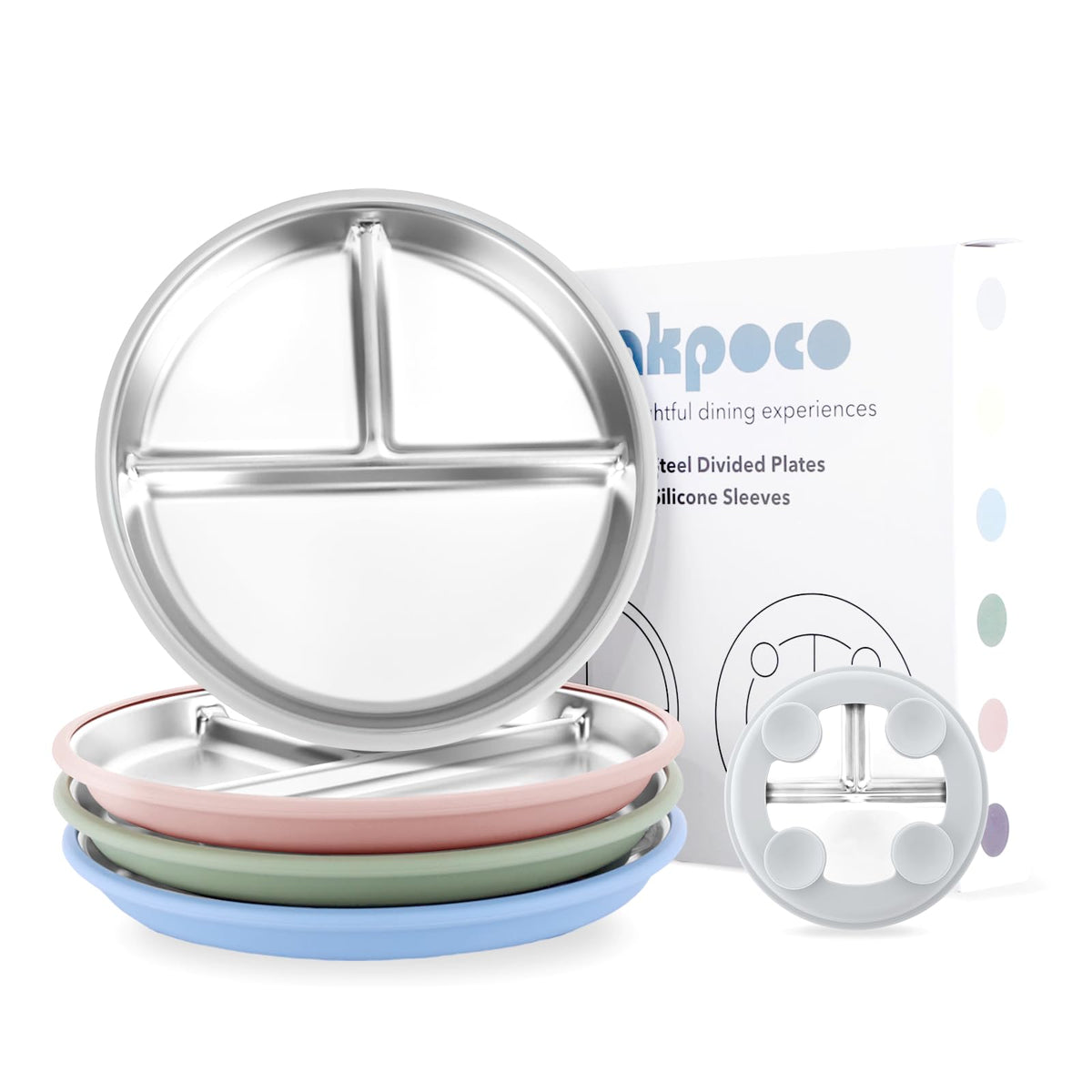 Bakpoco plate on tray demonstrates strong suction for mess-free mealtime