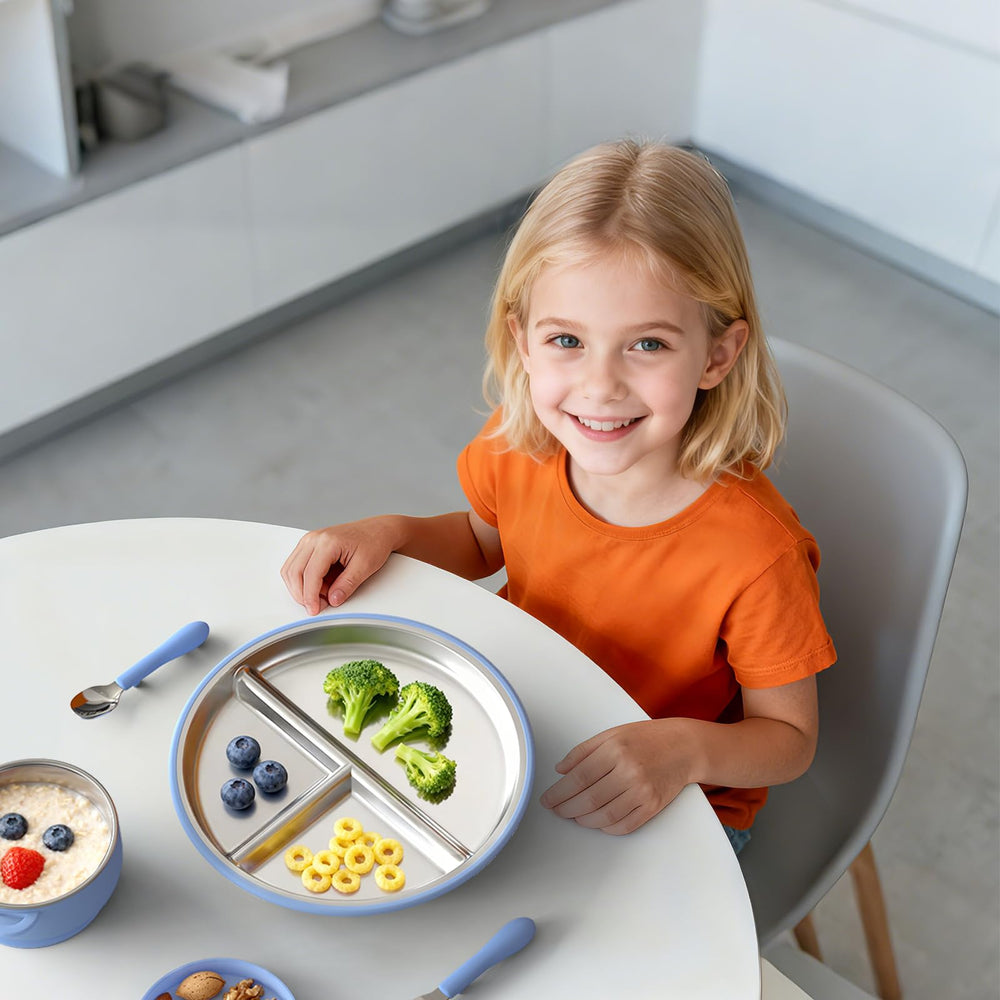 Bakpoco portion-control plate encourages balanced meals with divided sections.