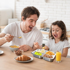 Bakpoco portion-control plate with four compartments helps balanced meal planning.