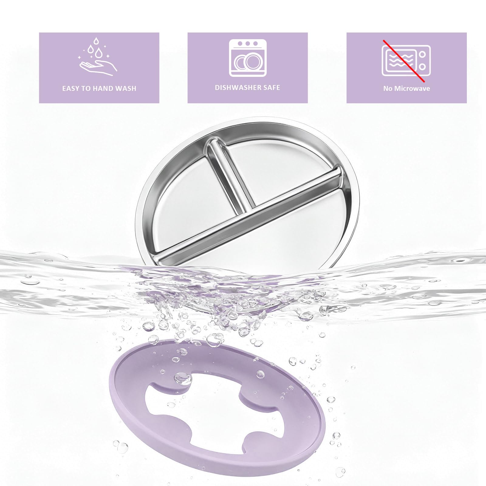 Bakpoco portion-control plate features three sections for balanced snacks.