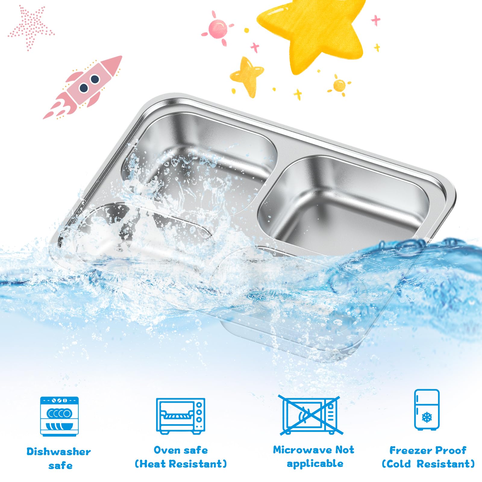 Bakpoco rectangular dinner plate offers compact, portable dining options.