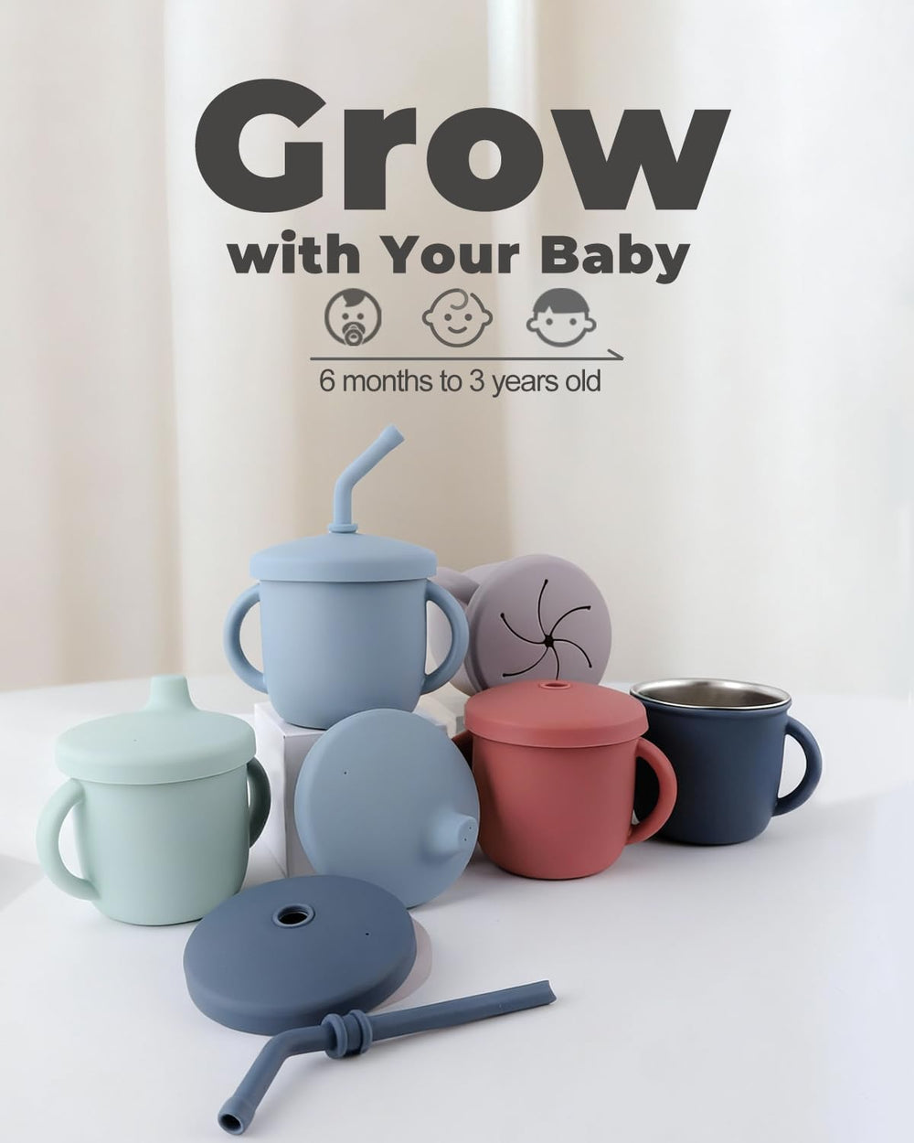 Bakpoco silicone outer shell in sage demonstrates soft-touch surface ideal for tiny hands.