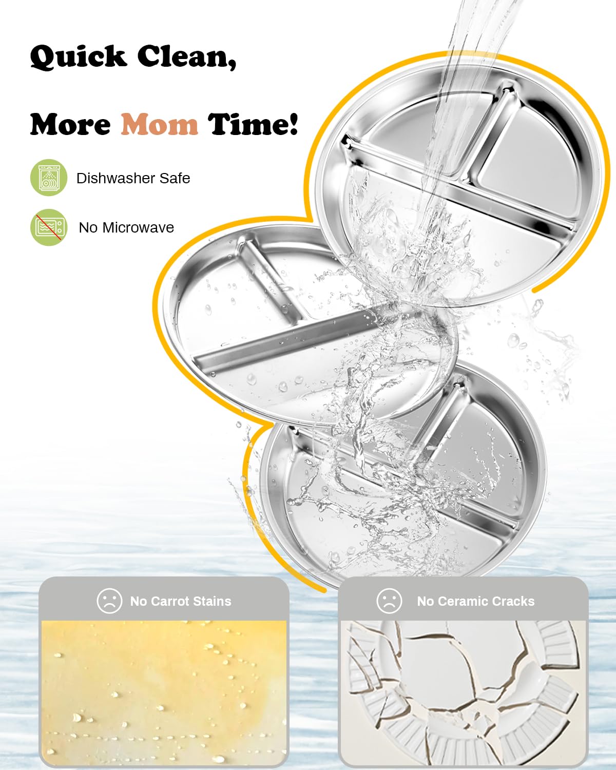 Bakpoco dishwasher-safe surface cleans quickly after meals.