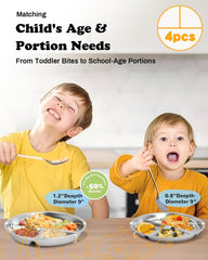 Bakpoco divided-section plates promote independent dining for kids