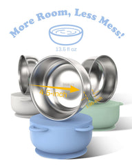 Bakpoco stainless-steel toddler bowls resist chips for growing kids