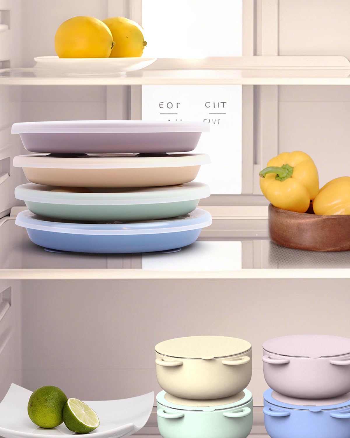 Bakpoco toddler plate lid removable silicone highlights travel-friendly meals with covered food.