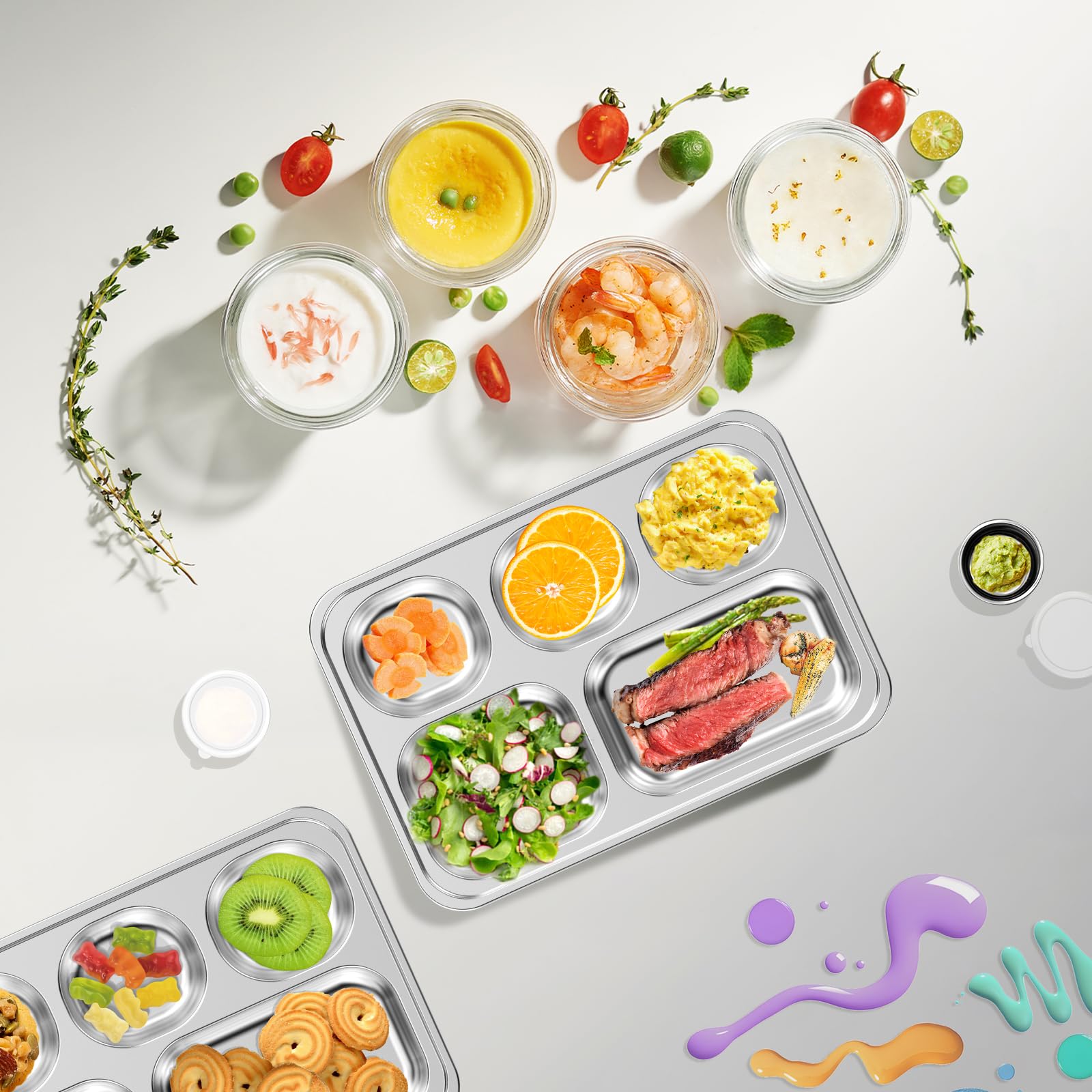 Bakpoco transparent lid aids prep and stores leftovers neatly.