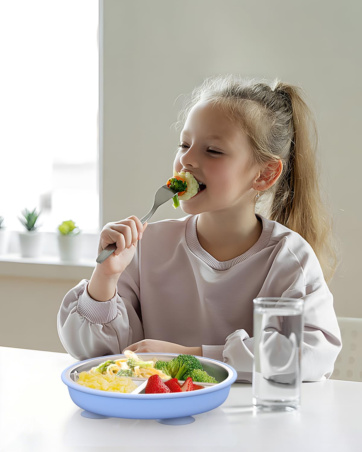 Bakpoco unbreakable dinnerware shows shatterproof design ideal for active toddlers