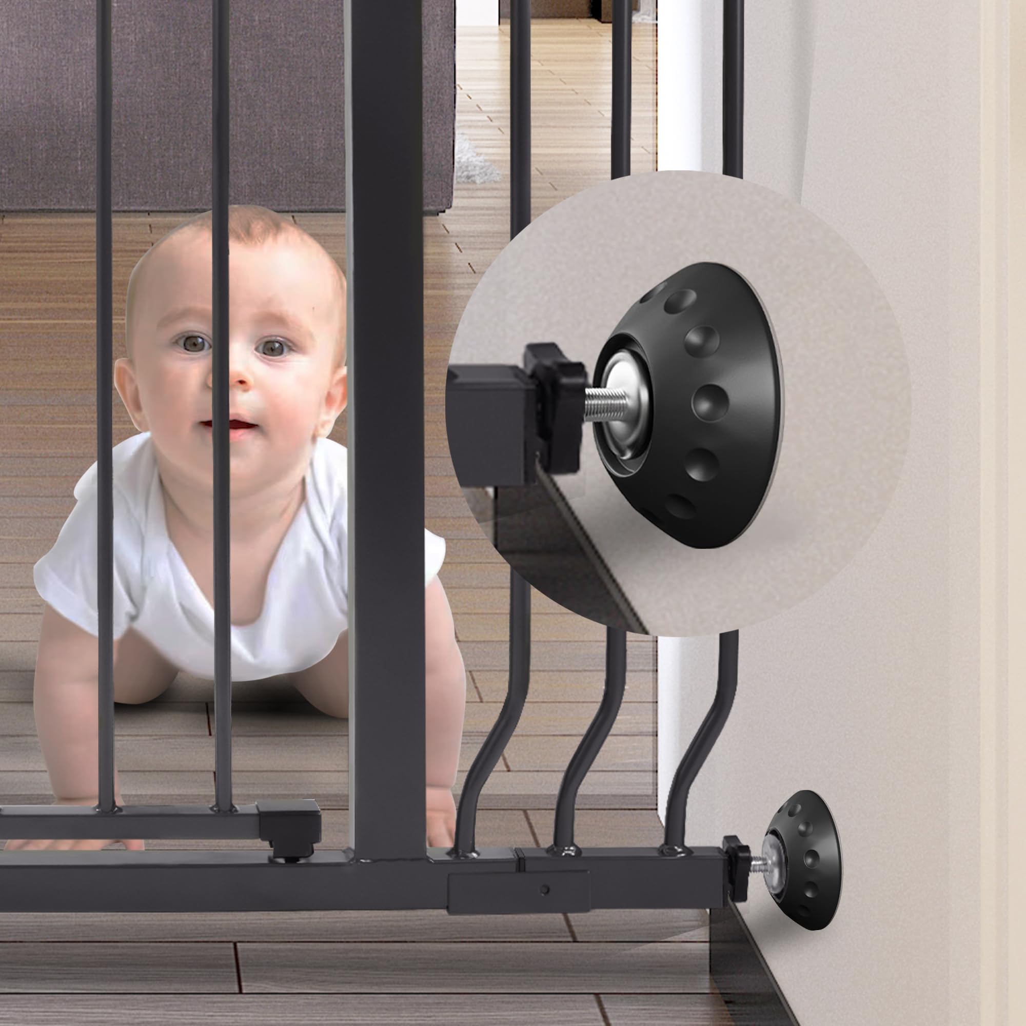 BalanceFrom universal-fit wall cups prevent wall damage during pet gates