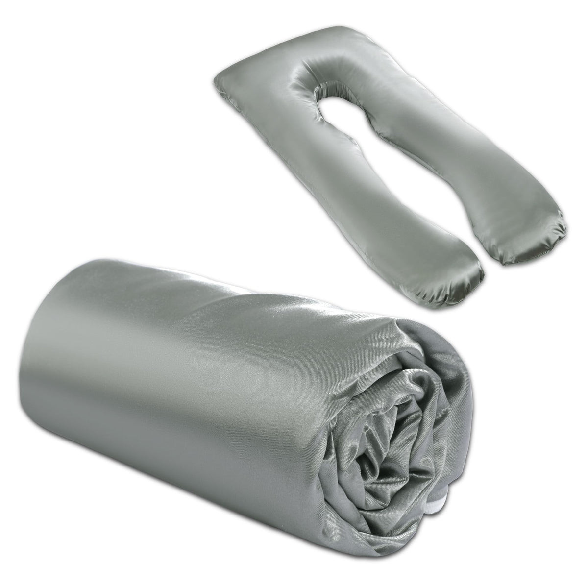 BALAPET Silky Satin Pillow Cover dark-grey close-up shows smooth texture for comfortable sleep