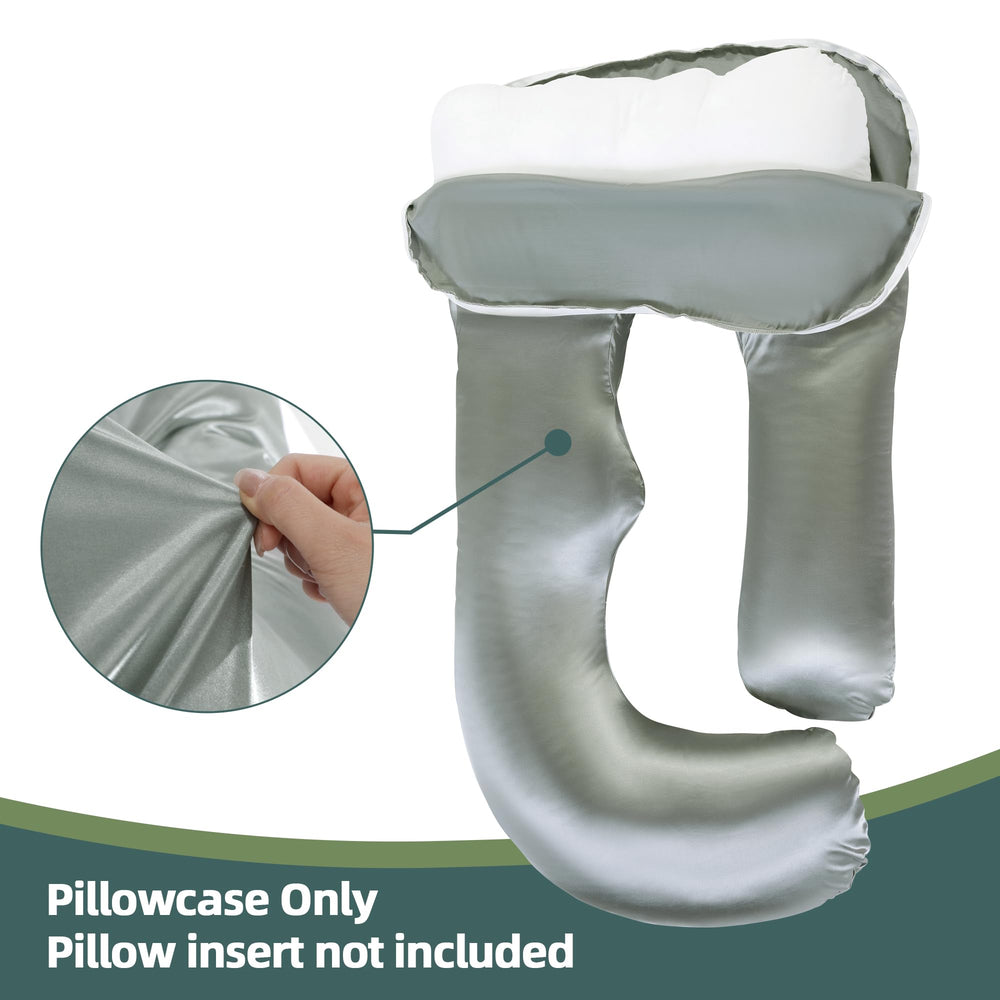 BALAPET silky satin pillowcase with hidden zip shows secure closure for easy on off.