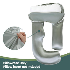 BALAPET silky satin pillowcase with hidden zip shows secure closure for easy on off.