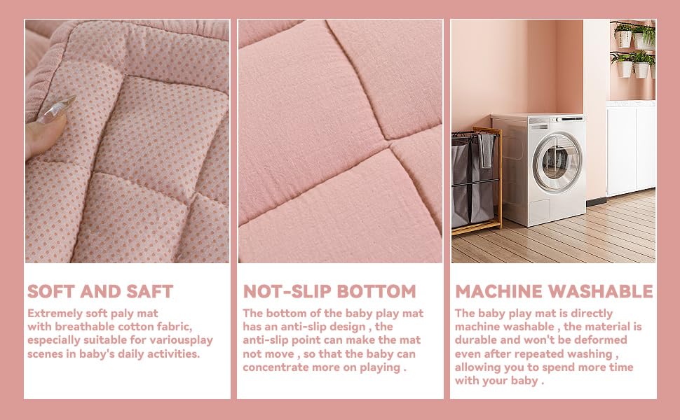 BALAPET soft cotton mat: safe, breathable surface for babies learning to crawl.