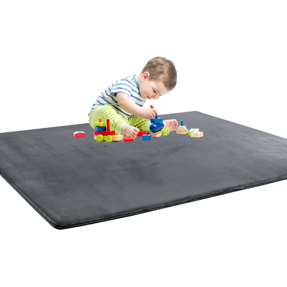 BALAPET thick memory foam play mat in dark grey showing cushioned surface for playtime