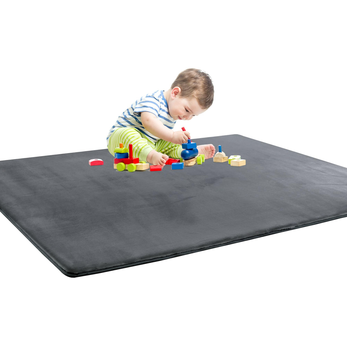 BALAPET thick memory foam play mat in dark grey showing cushioned surface for playtime