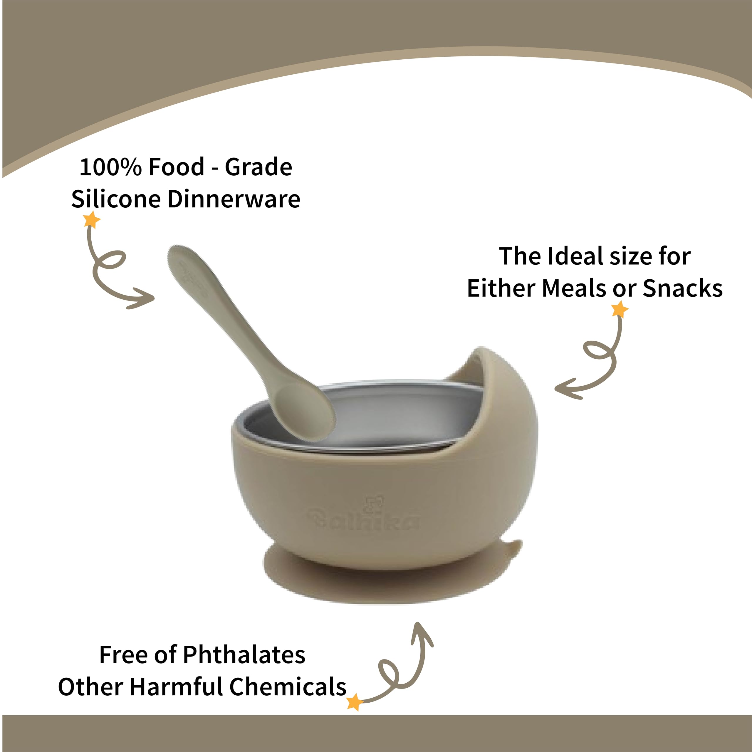 Balhika soft silicone spoons gentle on gums for tiny hands