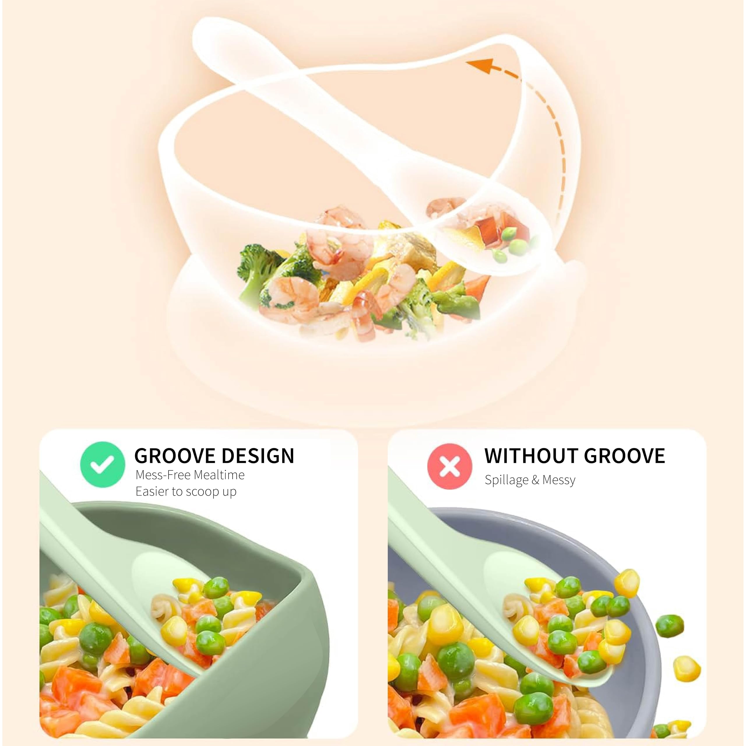 Balhika stainless steel inserts keep foods warm and easy to clean