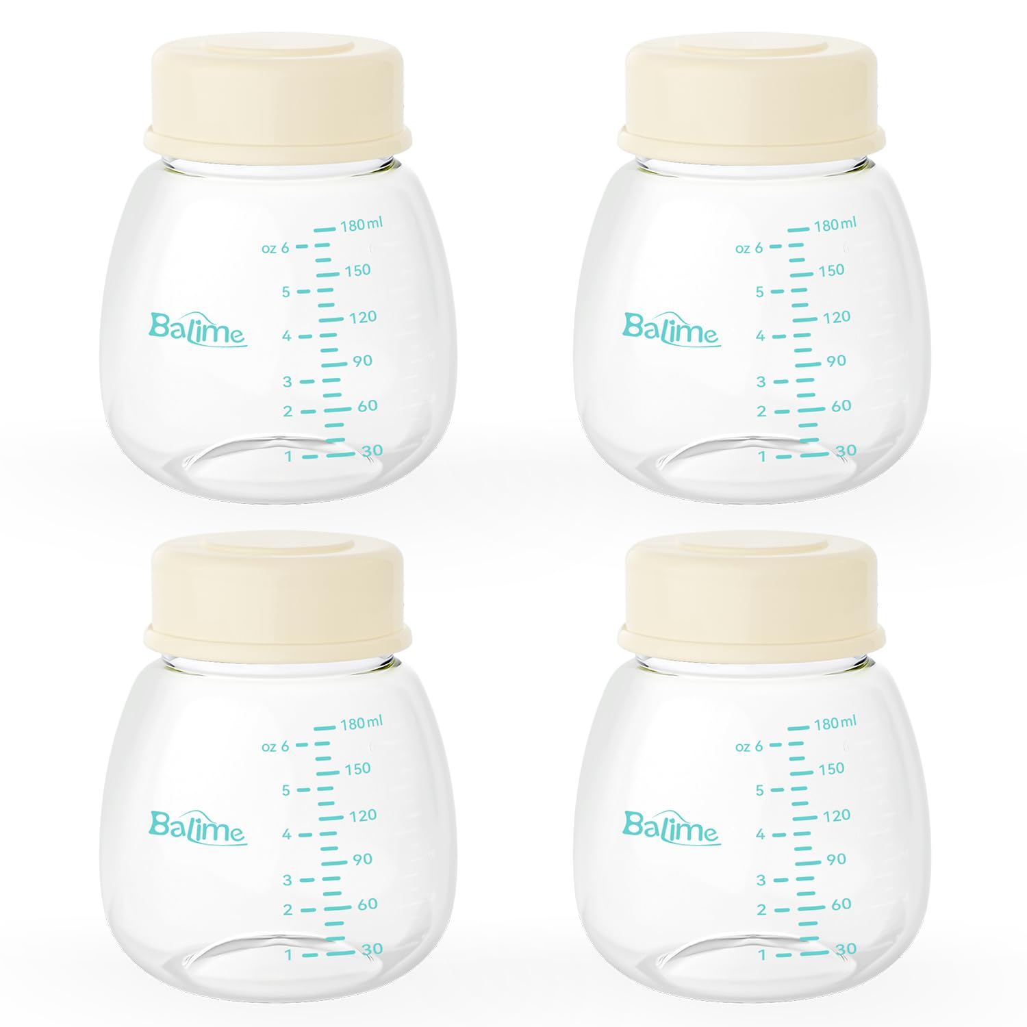 BALIME 6oz milk storage bottle connects to Spectra pump for easy pumping