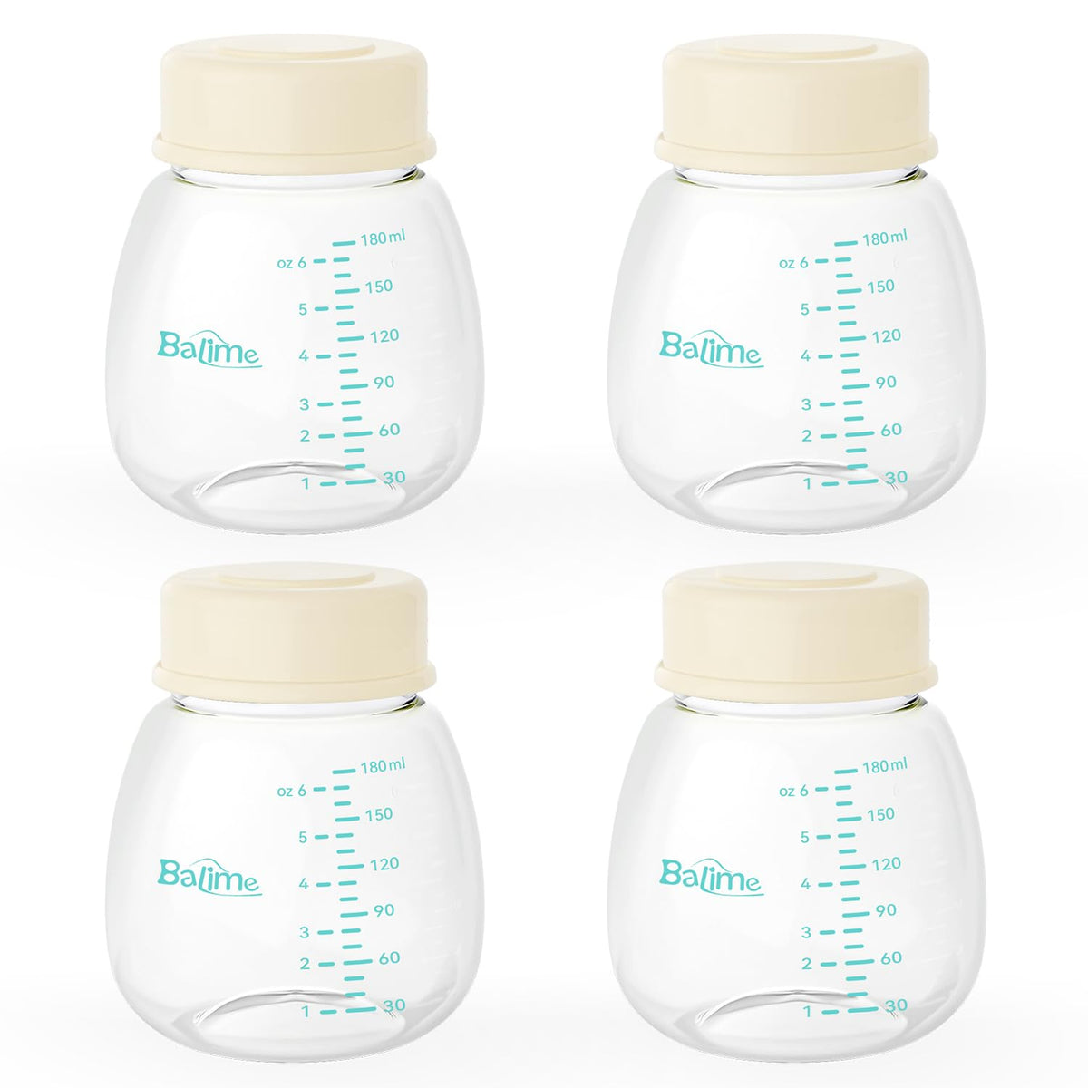 BALIME 6oz milk storage bottle connects to Spectra pump for easy pumping