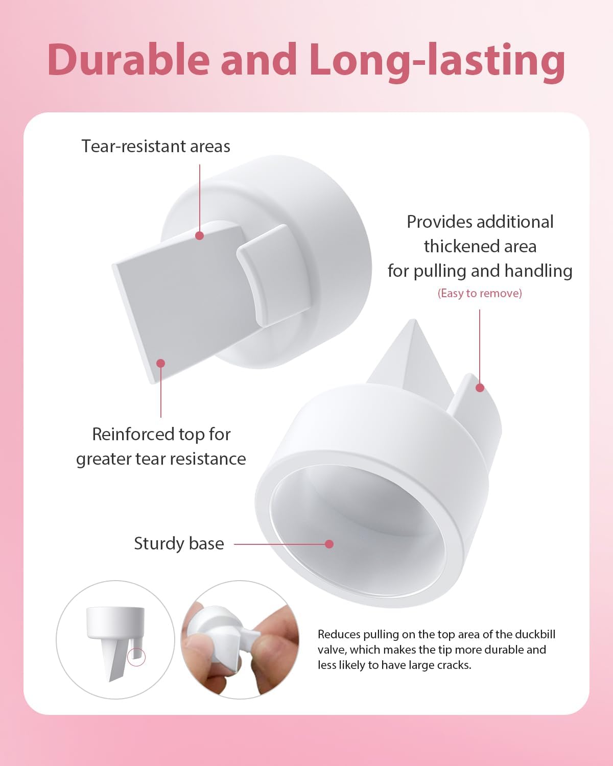 BALIME duckbill valve assembly for reliable milk transfer with a durable seal.