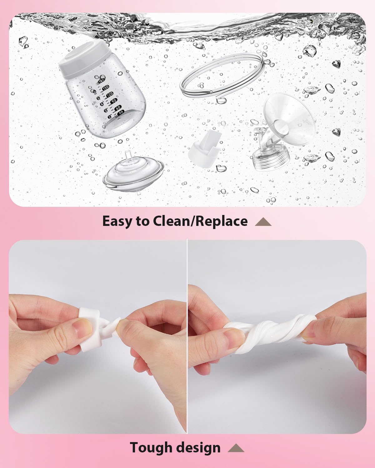 BALIME food-grade silicone keeps safety and comfort during cleaning.